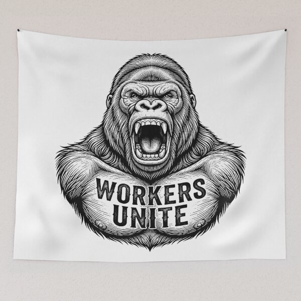 Item preview, Workers Unite Angry Gorilla Socialist Anti Capitalist designed and sold by Owcomm.