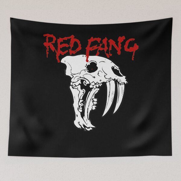 Item preview, RED FANGG Saber Tooth Skull designed and sold by grinbats.