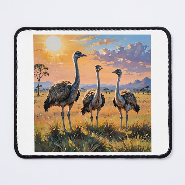 Item preview, Three Ostriches in the Golden Savannah designed and sold by tambanow.