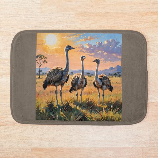 Item preview, Three Ostriches in the Golden Savannah designed and sold by tambanow.