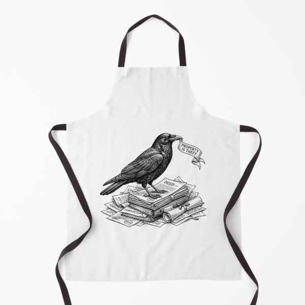 Item preview, Property Is Theft Anti Capitalist Crow Raven designed and sold by Owcomm.