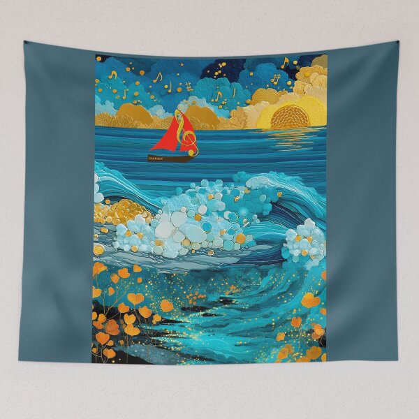 Item preview, THE BEAUTIFUL SOUND OF THE SEA IS MUSIC TO THE EARS designed and sold by Tammera.