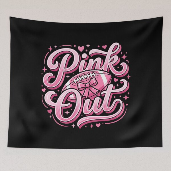 Item preview, Pink Out Typographie Cursive Football Ruban designed and sold by MizoX7.