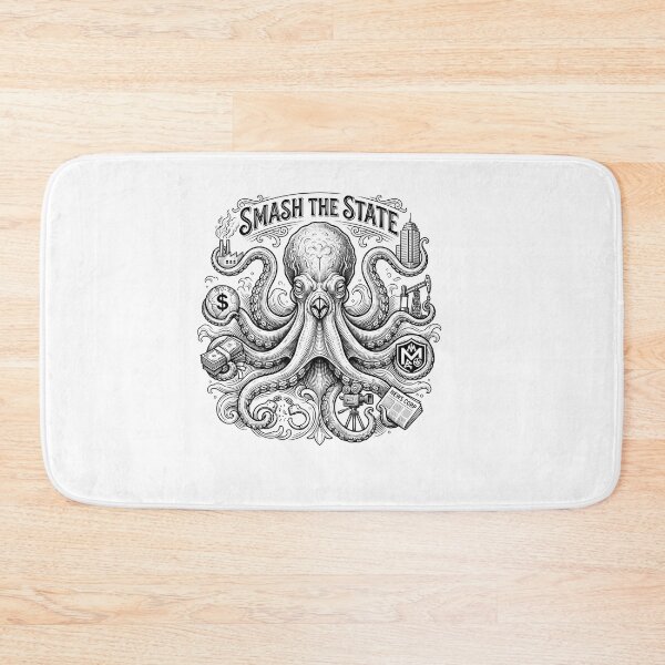 Item preview, Smash the State Anticapitalist Octopus Engraving designed and sold by Owcomm.