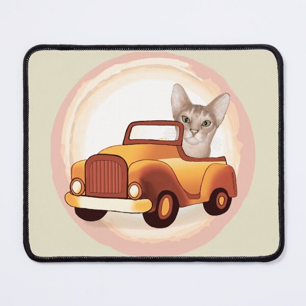 Item preview, Abyssinian Cat driving car designed and sold by artmuvz.