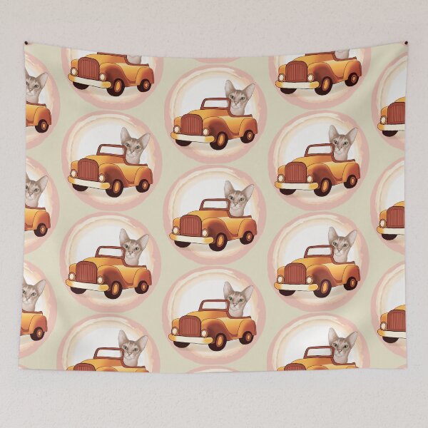 Item preview, Abyssinian Cat driving car designed and sold by artmuvz.