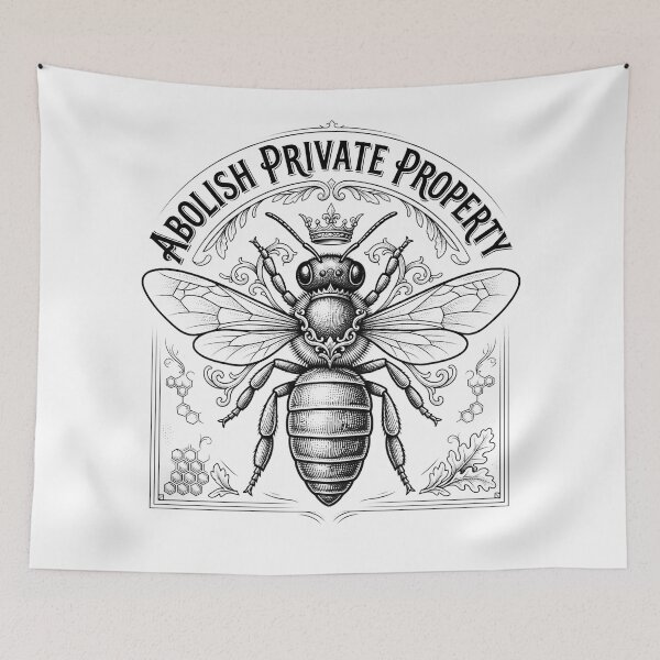 Item preview, Abolish Private Property Bee Vintage Graphic    designed and sold by Owcomm.
