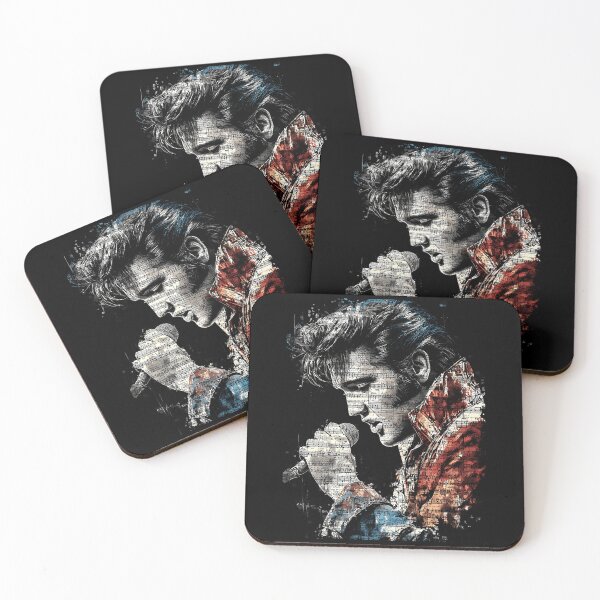Item preview, Elvis Presley King Of Rock N Roll Jailhouse Rock Hound Dog Blue Suede Shoes Vegas Jumpsuit Comeback Special 68 Aloha Hawaii Fan Art Portrait  designed and sold by space-acne.