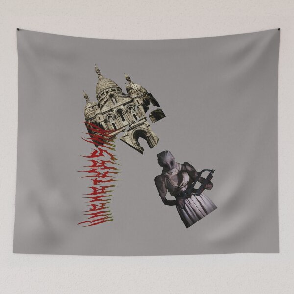 Item preview, Dark Nurse Horror Basilica Metal Graphic Tee-92 designed and sold by PaulMedrzy.