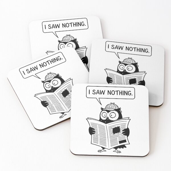 Item preview, I Saw Nothing – Funny Detective Owl – Relatable Sarcastic Introvert Art Tee designed and sold by bobscraze.
