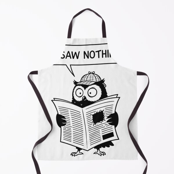 Item preview, I Saw Nothing – Funny Detective Owl – Relatable Sarcastic Introvert Art Tee designed and sold by bobscraze.