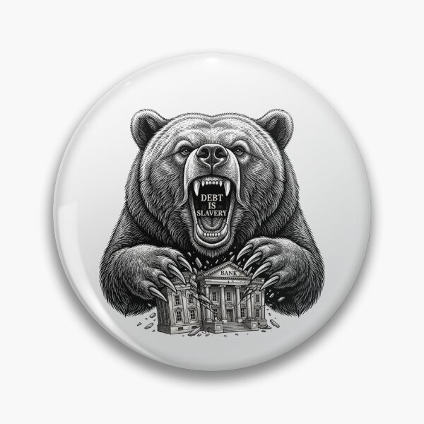 Item preview, Debt Is Slavery Bear Smashing Bank    designed and sold by Owcomm.