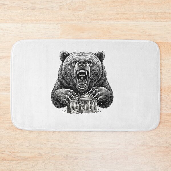 Item preview, Debt Is Slavery Bear Smashing Bank    designed and sold by Owcomm.