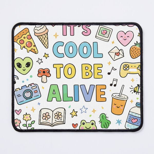 Item preview, It's Cool To Be Alive Rainbow Doodles Poster designed and sold by Matinez Pink.