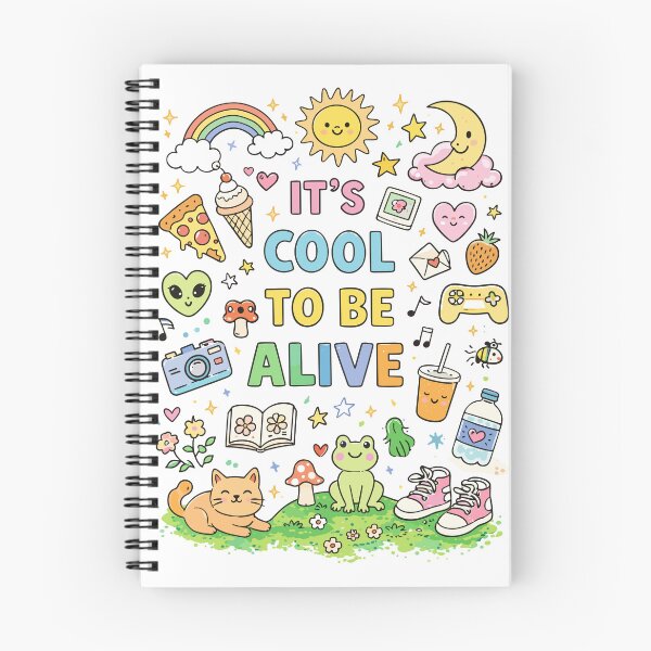 Item preview, It's Cool To Be Alive Rainbow Doodles Poster designed and sold by Matinez Pink.
