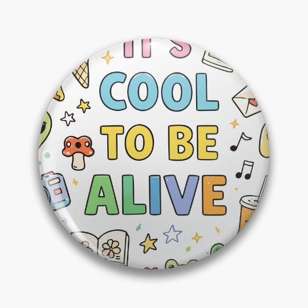 Item preview, It's Cool To Be Alive Rainbow Doodles Poster designed and sold by Matinez Pink.