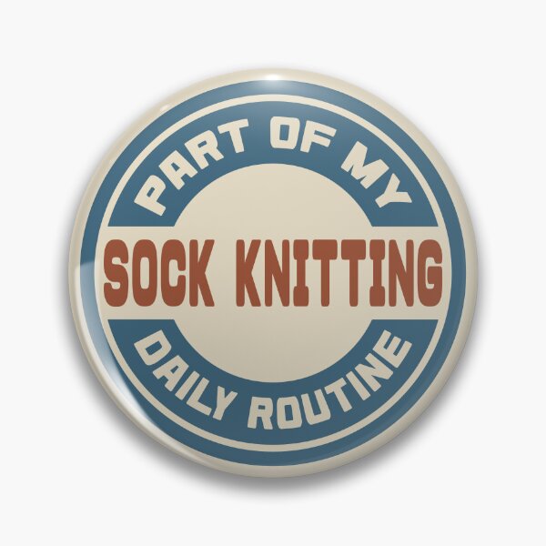 Item preview, Sock Knitting – Part of My Daily Routine Retro Logo designed and sold by MOCOPOCO.