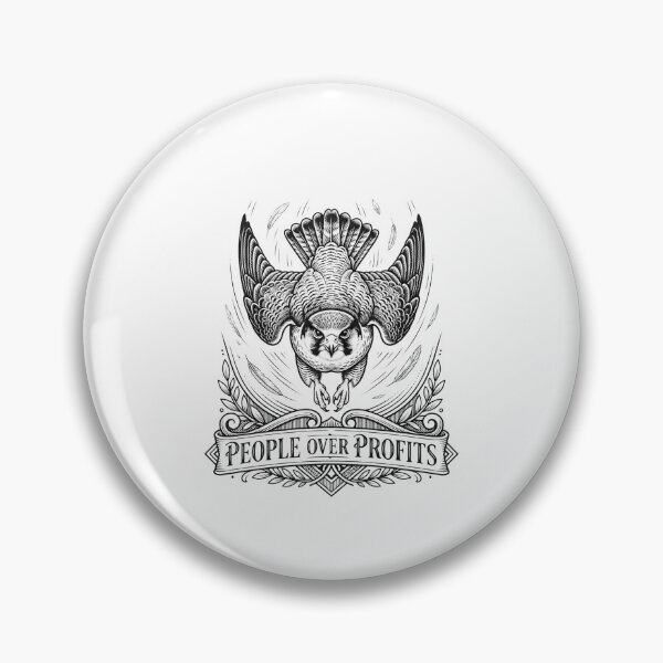 Item preview, People Over Profits Hawk Activism Political Slogan    designed and sold by Owcomm.