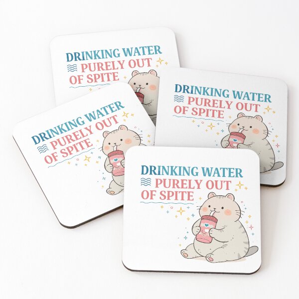 Item preview, Drinking Water Purely Out Of Spite Cat Poster designed and sold by Matinez Pink.