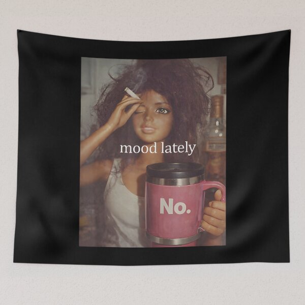 Item preview, Mood Lately Funny Distressed Doll Face Meme designed and sold by Krishmarakris.