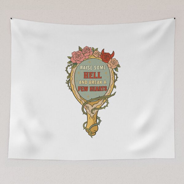 Item preview, Raise Some Hell Mirror & Roses Poster designed and sold by Matinez Pink.