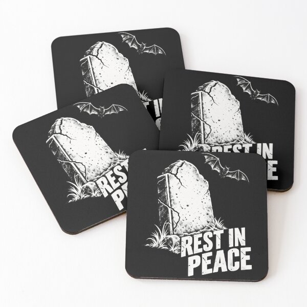 Item preview, Rest In Peace Gravestone Flying Bat Vintage Gothic Spooky Halloween Graphic designed and sold by lionSutuShop.