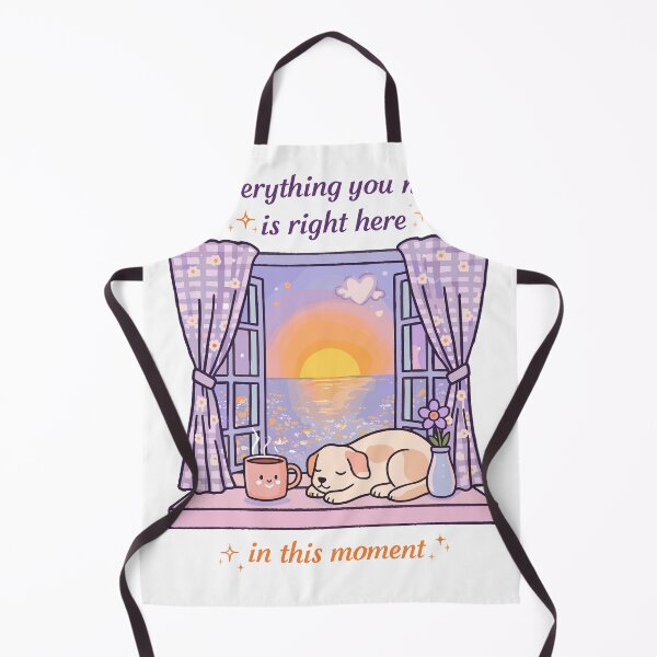 Item preview, Everything You Need Is Right Here Dog & Sunset Poster designed and sold by Matinez Pink.