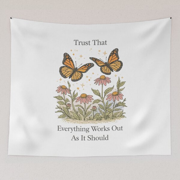 Item preview, Trust That Everything Works Out Butterflies Poster designed and sold by Matinez Pink.