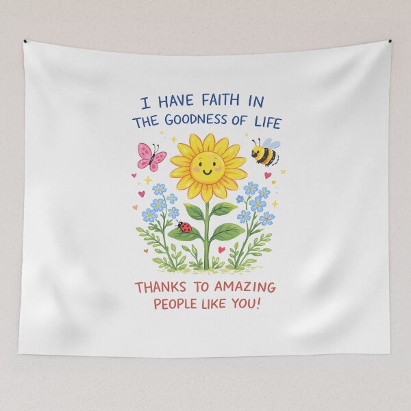 Item preview, Faith In The Goodness Of Life Sunflower Poster designed and sold by Matinez Pink.