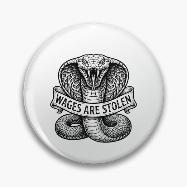 Item preview, Wages Are Stolen Cobra Snake Illustration    designed and sold by Owcomm.