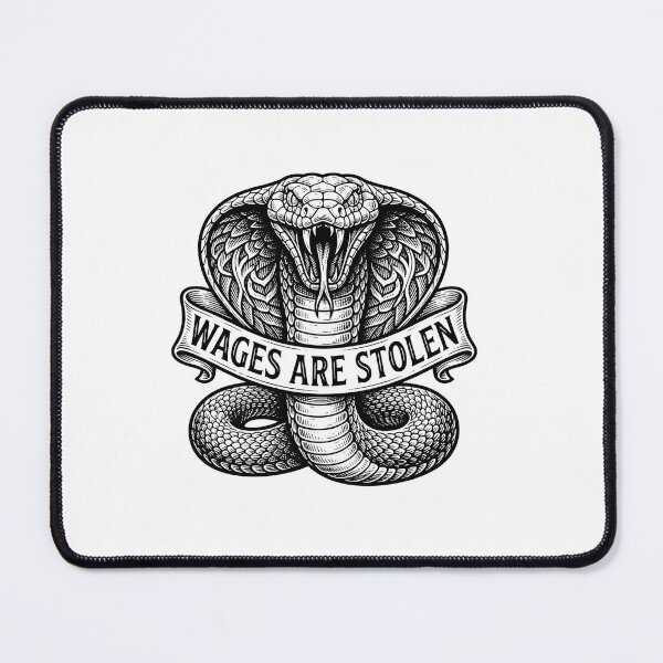 Item preview, Wages Are Stolen Cobra Snake Illustration designed and sold by Owcomm.
