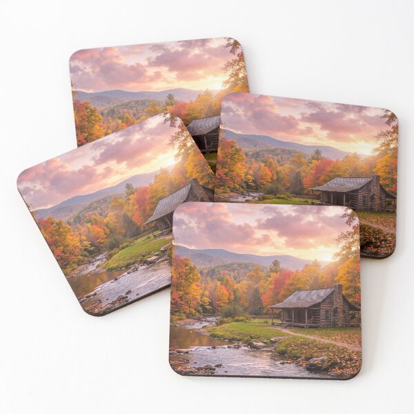 Item preview, Cozy Fall Cabin by the Stream designed and sold by amusefullife.