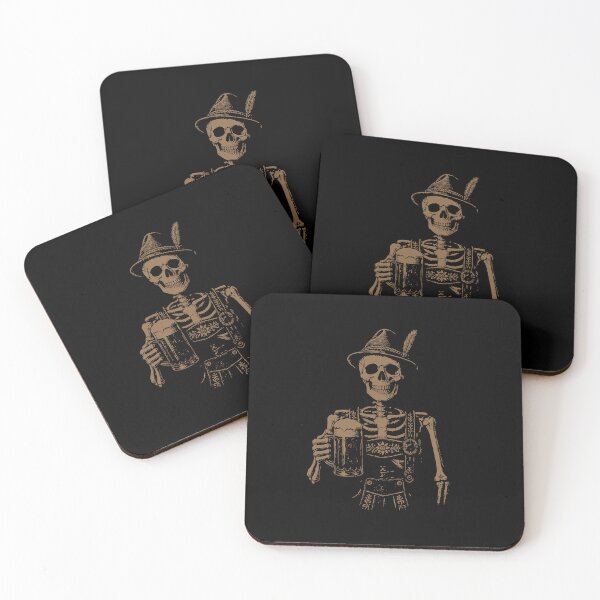 Item preview, Oktoberfest Skeleton Beer Cheers Drinking German Lederhosen Humor designed and sold by nryum.