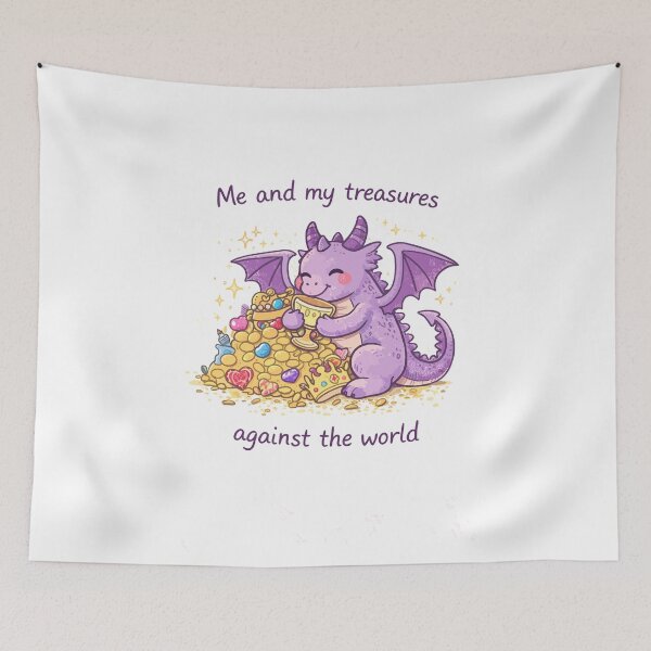 Item preview, Me And My Treasures Dragon Poster designed and sold by Matinez Pink.