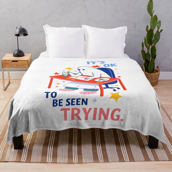 Item preview, It's OK To Be Seen Trying Ghost Poster designed and sold by Matinez Pink.