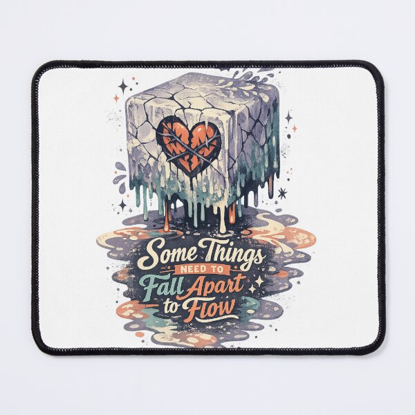 Item preview, Some Things Need to Fall Apart to Flow Healing Growth Motivational Quote Art designed and sold by inkoutninja.