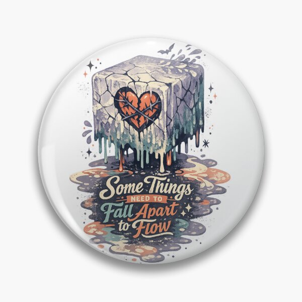 Item preview, Some Things Need to Fall Apart to Flow Healing Growth Motivational Quote Art designed and sold by inkoutninja.
