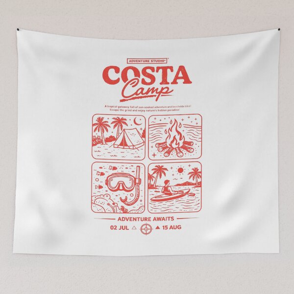 Item preview, Costa Camp Tropical Adventure Poster designed and sold by Matinez Pink.