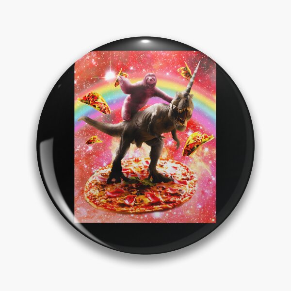 Item preview, Space-Sloth-Riding-Dinosaur-Unicorn---Pizza--Taco designed and sold by streibiweuberh.