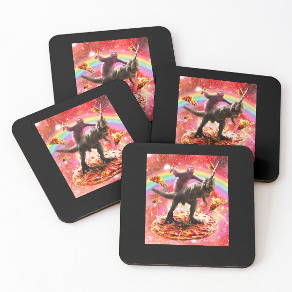 Item preview, Space-Sloth-Riding-Dinosaur-Unicorn---Pizza--Taco designed and sold by streibiweuberh.