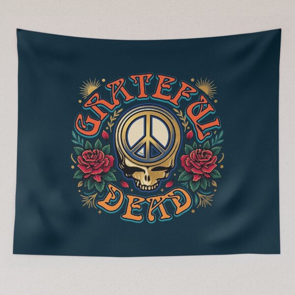 Item preview, Grateful Dead Peace Roses Design designed and sold by EarthToEverlas.
