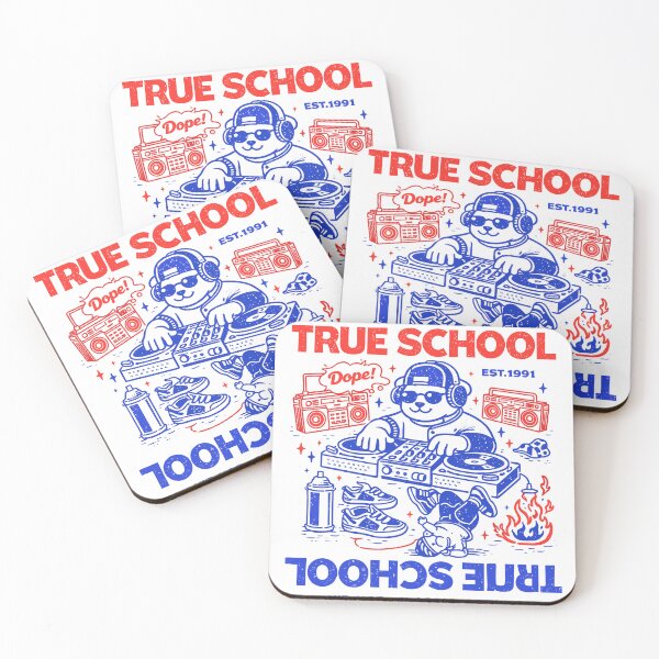 Item preview, True School DJ Bear Hip-Hop Poster designed and sold by Matinez Pink.