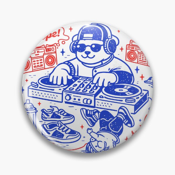 Item preview, True School DJ Bear Hip-Hop Poster designed and sold by Matinez Pink.