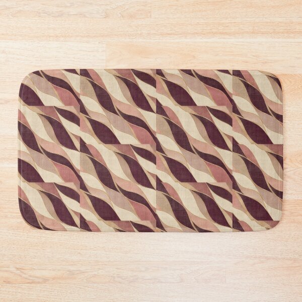 Item preview, Mauve Plum Cream Abstract Wavy Geometric Pattern designed and sold by Swanny's Custom T-shirt and Gift Designs.