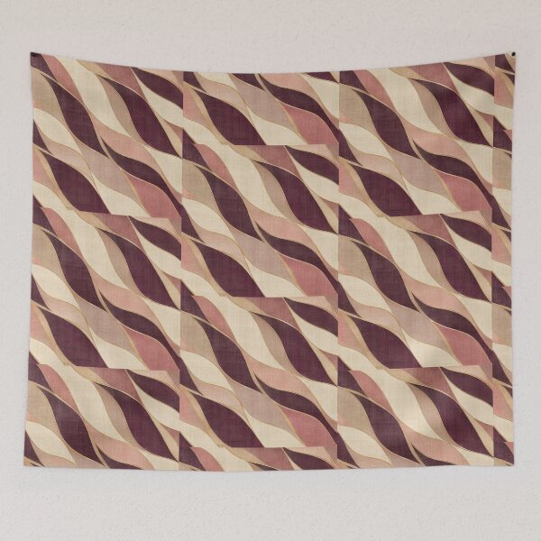Item preview, Mauve Plum Cream Abstract Wavy Geometric Pattern designed and sold by Swanny's Custom T-shirt and Gift Designs.