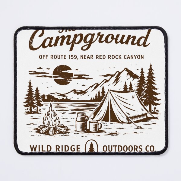 Item preview, The Campground Wild Ridge Outdoors Poster designed and sold by Matinez Pink.