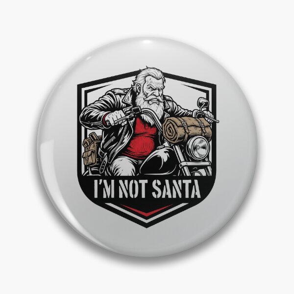 Item preview, I'm Not Santa Funny Biker Motorcycle Christmas Graphic designed and sold by KiwiRider.