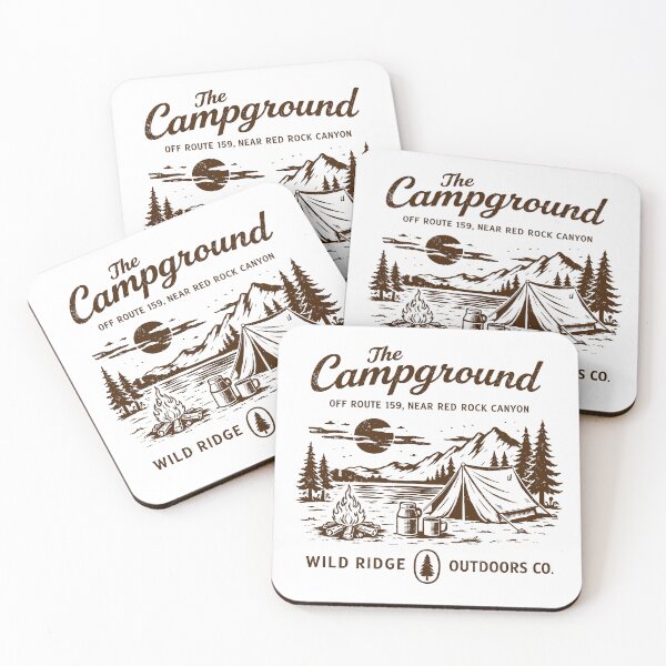 Item preview, The Campground Wild Ridge Outdoors Poster designed and sold by Matinez Pink.