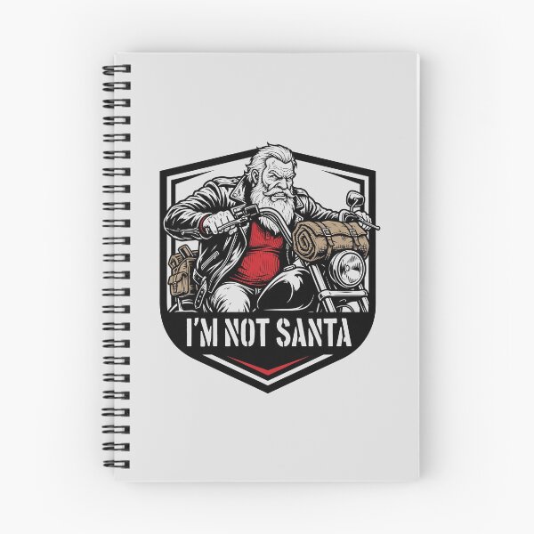 Item preview, I'm Not Santa Funny Biker Motorcycle Christmas Graphic designed and sold by KiwiRider.