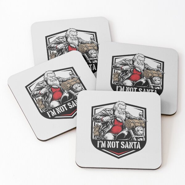 Item preview, I'm Not Santa Funny Biker Motorcycle Christmas Graphic designed and sold by KiwiRider.